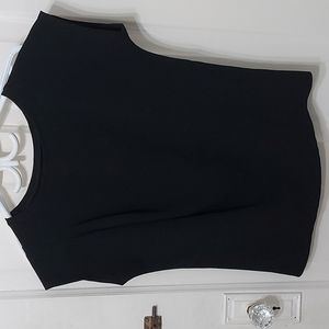 Black blouse with shoulder gather